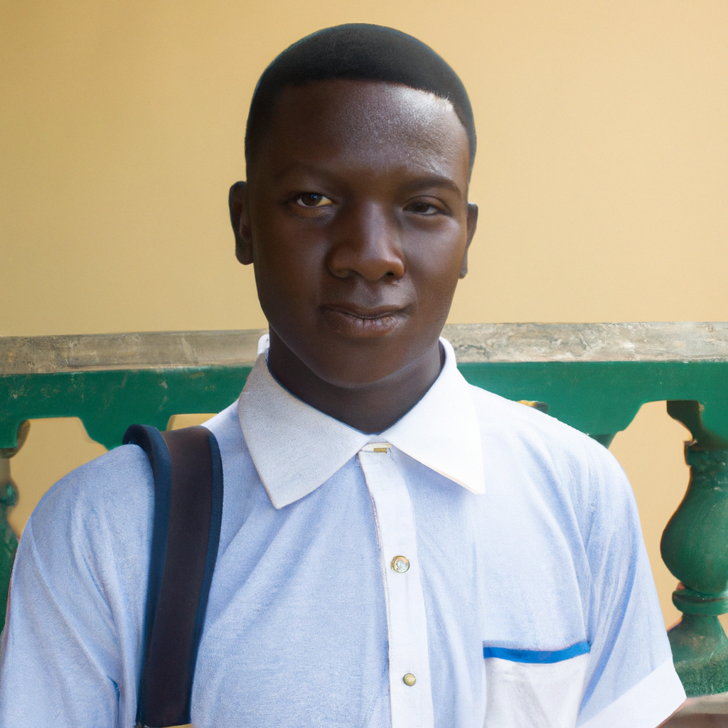 Portrait étudiant jeune homme souriant Afrique